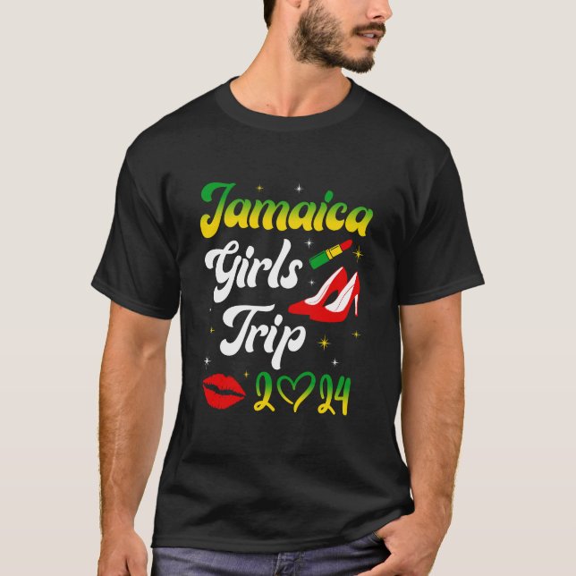 Jamaica Girls Trip 2024 Girls Squad Summer Vacatio T-Shirt (Front)