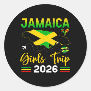 Jamaica Girls Trip 2026 Summer Vacay Trip Women Classic Round Sticker
