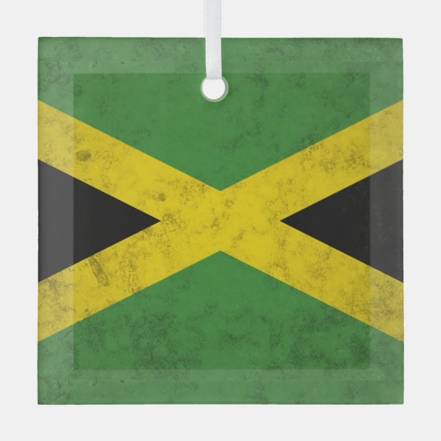 Jamaica Glass Tree Decoration (Front)