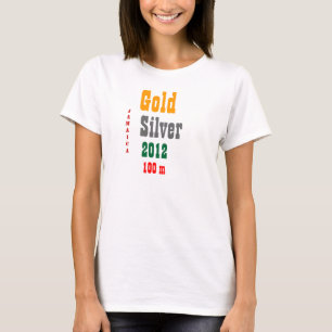 Jamaica gold silver  t-shirts
