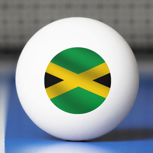 Jamaica Green Black & Gold Jamaican Flag Ping Pong Ball (jamaica jamaican flag ping pong ball)