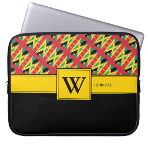 JAMAICA GRENADA Bible Monogram Christian Laptop Laptop Sleeve