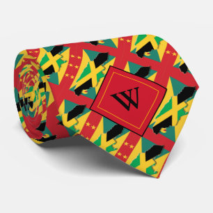 JAMAICA GRENADA Christian Scripture Monogram Tie