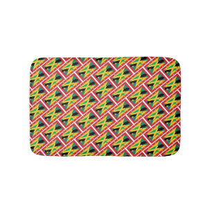 JAMAICA GRENADA FLAGS Patriotic Geometric Modern Bath Mat