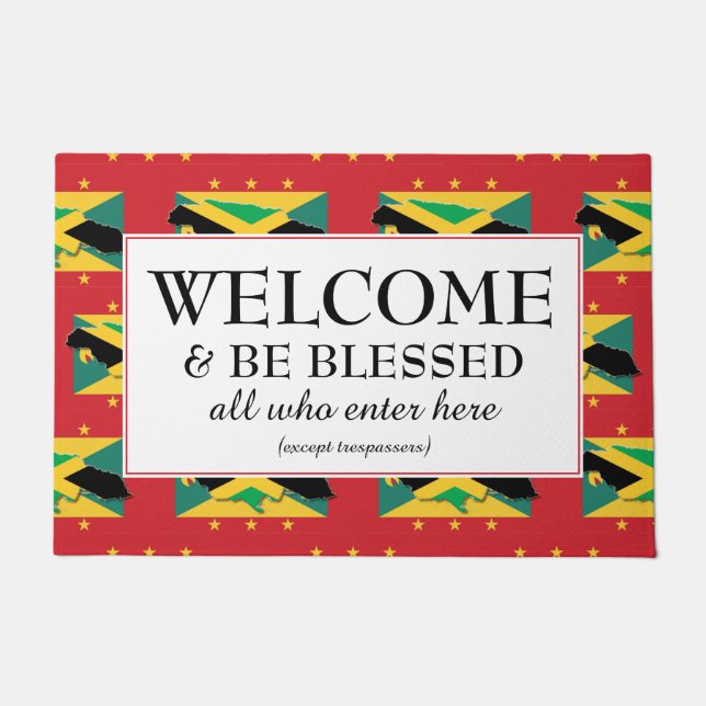 Jamaica Grenada WELCOME Doormat (Front)