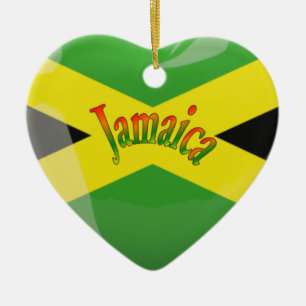 Jamaica Heart Love Ceramic Tree Decoration