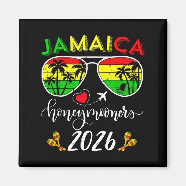 Jamaica Honeymoon 2026 Couple Summer Vacation Matc Magnet (Front)