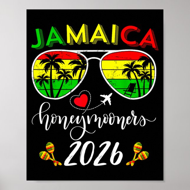 Jamaica Honeymoon 2026 Couple Summer Vacation Matc Poster (Front)