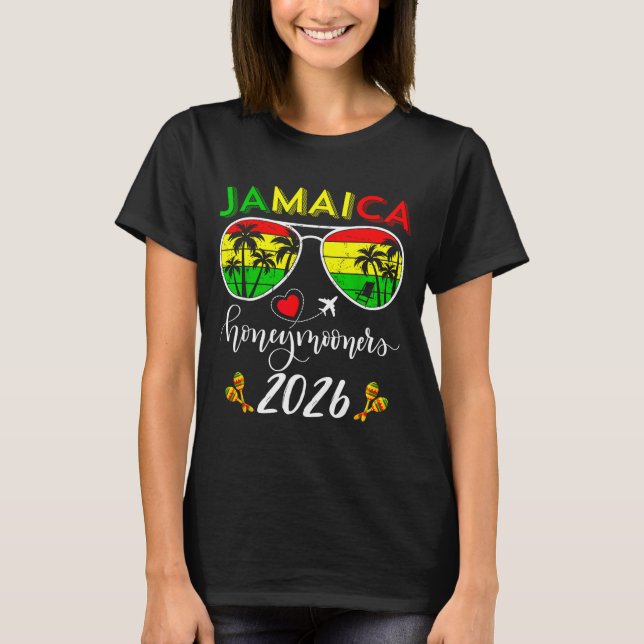 Jamaica Honeymoon 2026 Couple Summer Vacation Matc T-Shirt (Front)