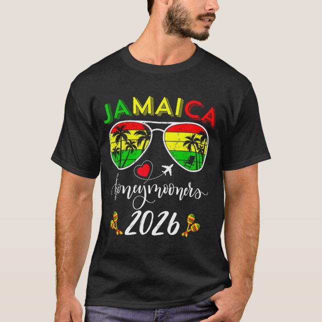 Jamaica Honeymoon 2026 Couple Summer Vacation Matc T-Shirt (Front)