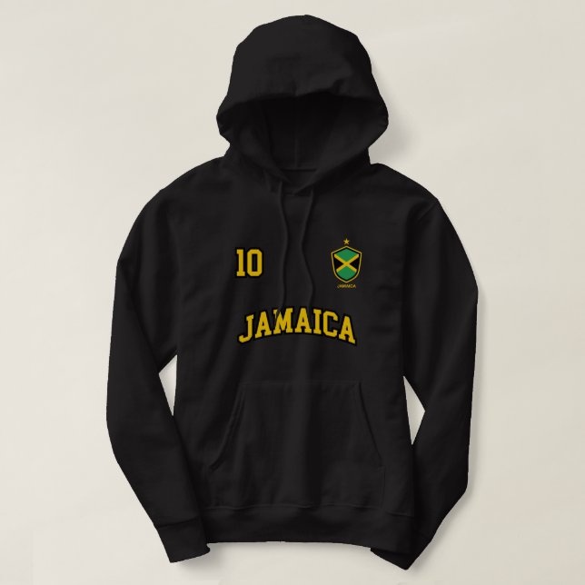 Jamaica Hoodie Number 10 Soccer Team Sports Jamaic (Design Front)