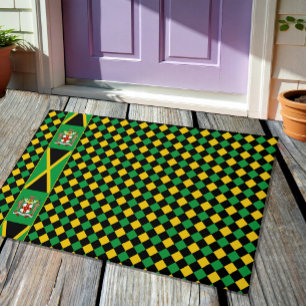 Jamaica House Mat, Patriotic, Jamaican Flag Doormat
