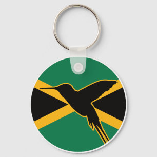 Jamaica Hummingbird Jamaican National Animal Flag Key Ring