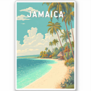 Jamaica Illustration Travel Art Vintage
