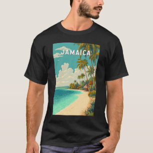 Jamaica Illustration Travel Art Vintage T-Shirt