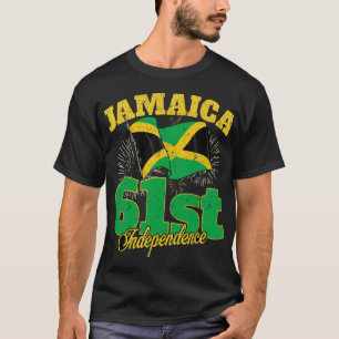 Jamaica Independence Day 61st 1962 Jamaican Flag T-Shirt