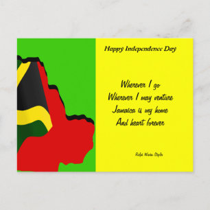 Jamaica independence day postcards-wherever i go postcard
