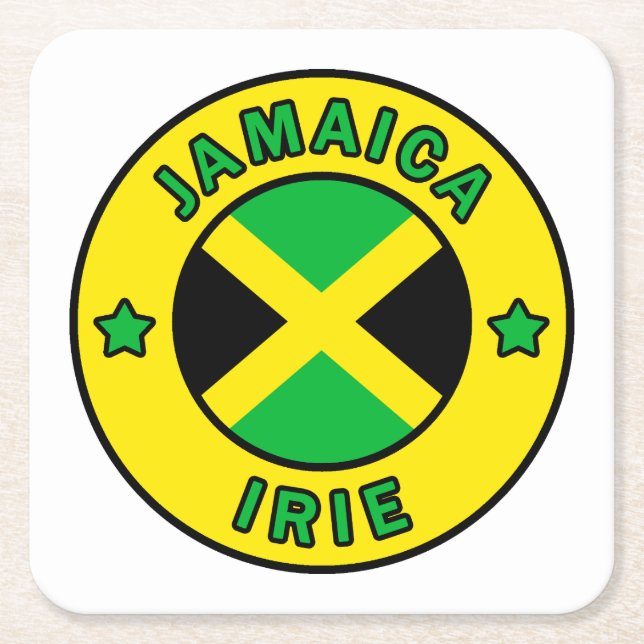 Jamaica Irie Square Paper Coaster (Front)