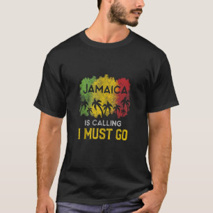 Jamaica Is Calling I Must Go Beach Vacation Sunset T-Shirt
