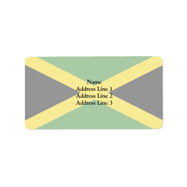 Jamaica, Jamaica flag Label (Front)