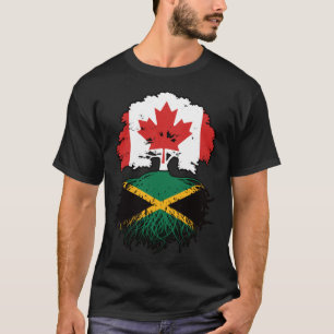 Jamaica Jamaican Canadian Canada Tree Roots Flag T-Shirt