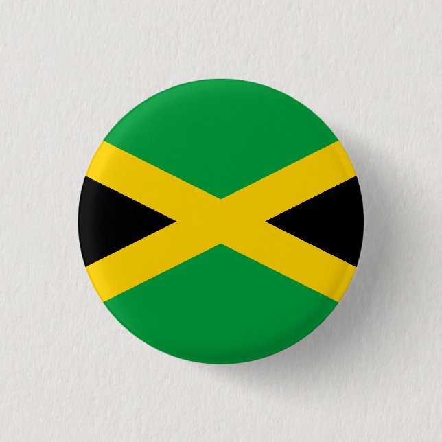 Jamaica (Jamaican) Flag 3 Cm Round Badge (Front)