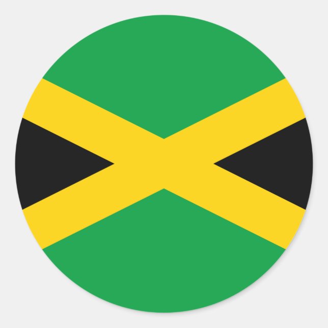Jamaica (Jamaican) Flag Classic Round Sticker (Front)