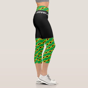 Jamaica & Jamaican Flag fashion, Fitness, Sports Capri Leggings