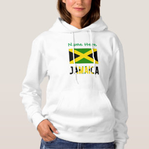 Jamaica Jamaican Flag Green Personalisation  Hoodie