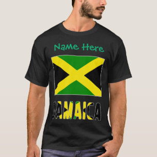 Jamaica Jamaican Flag Green Personalization T Shir T-Shirt