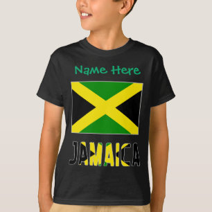 Jamaica Jamaican Flag Green Personalization T Shir T-Shirt