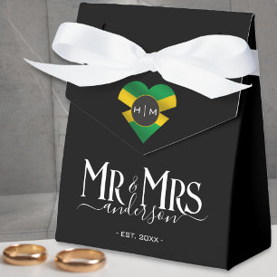 Jamaica Jamaican Flag Heart Cute Newlywed Wedding Favour Box
