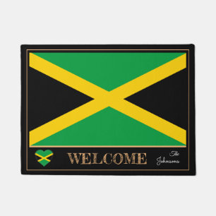 Jamaica & Jamaican Flag house mats /sports Welcome