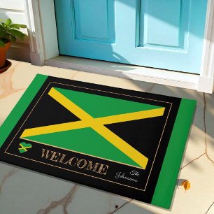 Jamaica & Jamaican Flag house mats /sports Welcome