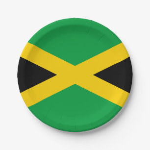 Jamaica (Jamaican) Flag Paper Plate