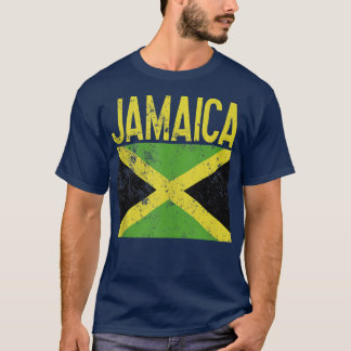 Jamaica Jamaican Flag Pride Travel Vintage Distres T-Shirt