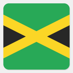 Jamaica (Jamaican) Flag Square Sticker