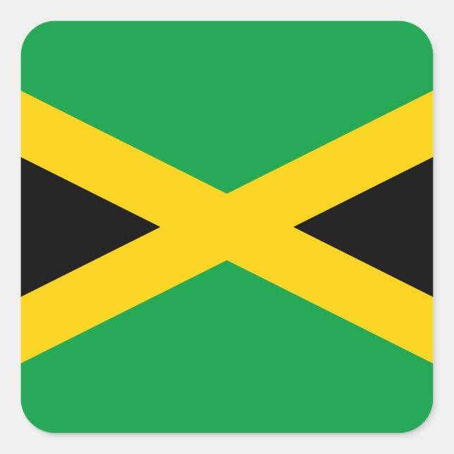 Jamaica (Jamaican) Flag Square Sticker (Front)