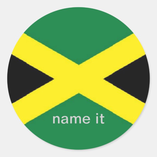 Jamaica jamaican flag sticker (Front)