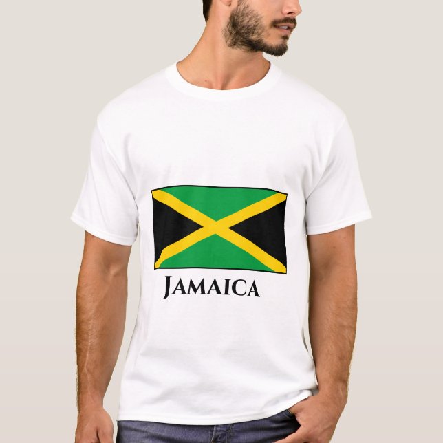 Jamaica (Jamaican) Flag T-Shirt (Front)