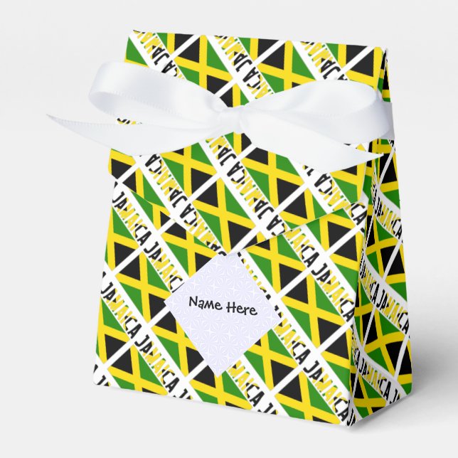 Jamaica Jamaican Flag Tiled Personalised  Favour Box (Front Side)