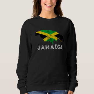 Jamaica Kingston Jamaican Pride Map Caribbean Sweatshirt