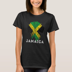 Jamaica Lion Head Jamaica Flag Roots Pride Heritag T-Shirt