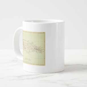 Jamaica Lithographed Map Large Coffee Mug