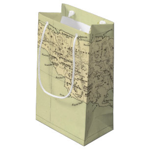 Jamaica Lithographed Map Small Gift Bag