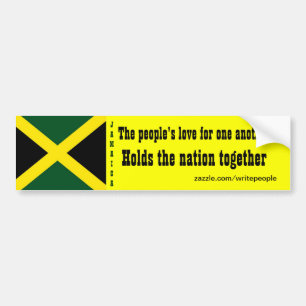 Jamaica love for one another bumper stickers