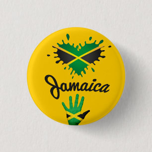 Jamaica Love Jah Rastafari Reggae Rasta Button