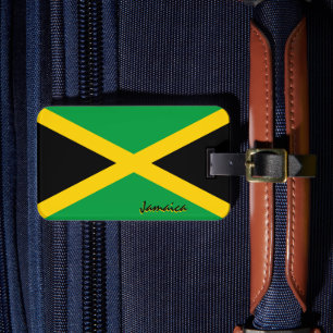 Jamaica Luggage Tags, patriotic Jamaican Flag Tag