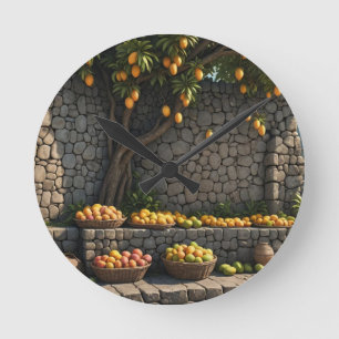 Jamaica mango vibe round clock