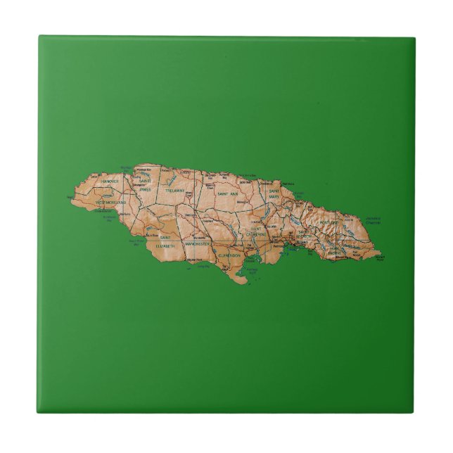 Jamaica Map Tile (Front)